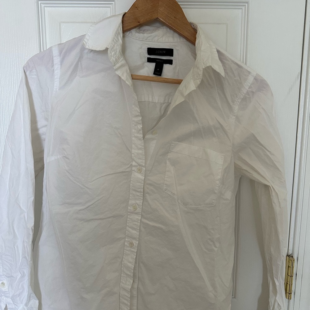J. Crew Crisp White Button Down Shirt